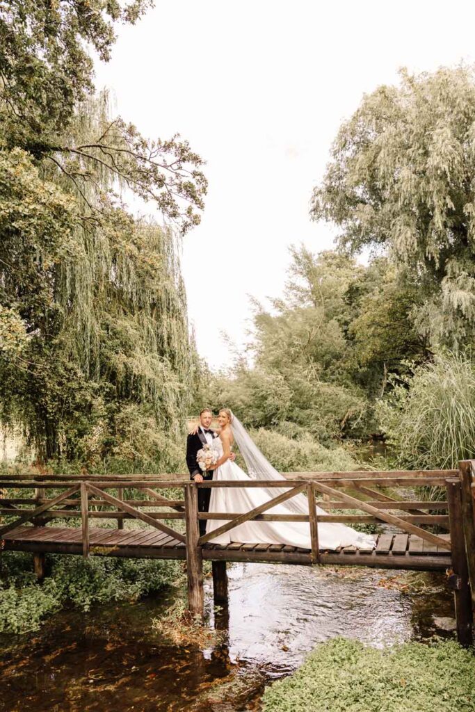 bride and groom portraits at wild thyme and honey in the cotswolds
